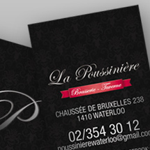 <h2>Carte de visite // La Poussinière (Taverne-Brasserie)</h2>Mai 2015